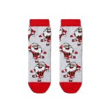 Șosete haioase din bumbac motiv Crăciun, Conte Kids 374, Gri Deschis, 20-23 (13-14 cm)