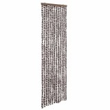 Cumpara ieftin Perdea pentru insecte, maro si alb, 56x200 cm, chenille