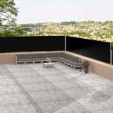 Cumpara ieftin Copertină laterală retractabilă, negru, 117x1200 cm