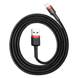 Cablu de date Baseus, Cafule USB - Lightning, 2M, 1.5 A, Negru