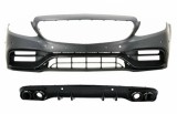 Bara Fata cu Difuzor Spate si ornamente evacuare Mercedes C-Class A205 C205 Coupe Cabriolet (2014-2019) C63 Design Negru Lucios Performance AutoTuning