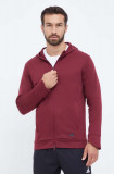 Adidas Performance hanorac de antrenament Base culoarea bordo, cu glugă, neted