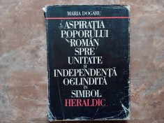 Aspiratia poporului roman spre unitate si independenta oglindita in simbol heraldic - Maria Dogaru, 1981