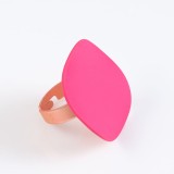 Inel cu disc metalic fucsia