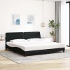 VidaXL Cadru de pat fără saltea, negru, 200x200 cm, textil 3310624