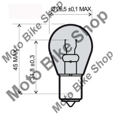 MBS Bec semnalizare 12V-21W BA15S, culoare portocalie, COD NOU 246510201, Cod Produs: 246510205RM