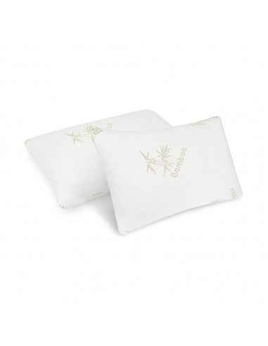 Set 2 perne bambus memory foam, 50x70 cm, husa detasabila lavabila la 40&deg;C