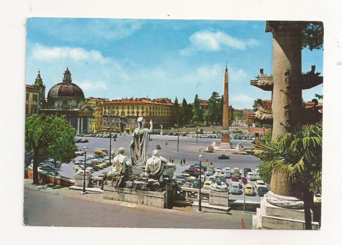 FA51-Carte Postala- ITALIA - Roma, Plazza del Popolo, necirculata 1968