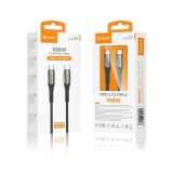 Cumpara ieftin Cablu Type-C to Type-C 100W X-Start SJX135CC LED 1m negru