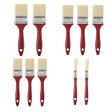Set 10 Pensule Zugravit Sau Vopsit Cu Precizie, Maner Plastic, 49 mm, 37 mm, 25mm, 13 mm