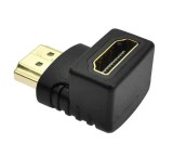 Adaptor / Mufa HDMI unghi 90 grade B, ACTIVE, mama-tata, negru, contacte aurite, ambalaj individual