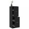 Gossi dulap de farmacie, negru, 40x41x144,5 cm, lemn prelucrat