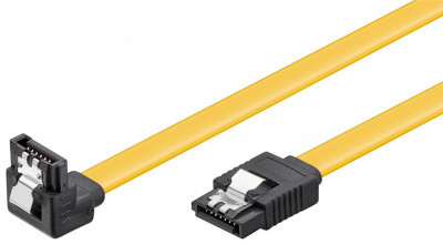 Cablu HDD SATA III - SATA 7 pini 90 grade 0.1m 6GBits Goobay 93947 foto