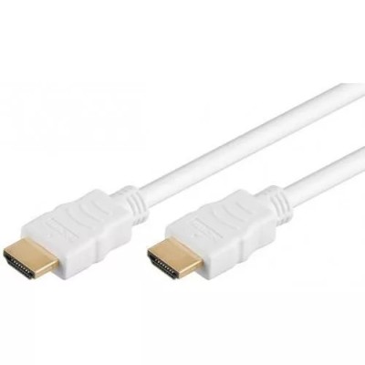 Cablu HDMI 1m v1.4 alb Ethernet 3D Goobay foto