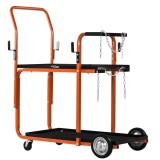 Cărucior universal pentru sudură KraftDele KD372, suport aparat de sudură și butelie, capacitate 70 kg