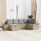 vidaXL Set de canapele pentru grădină 6 pcs Bej 55 x 62 x 69 cm 3360964