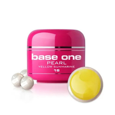 Gel UV Silcare Base One Pearl - Yellow Sunmarine 16, 5g foto