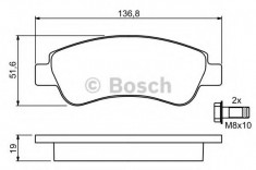 Set placute frana,frana disc PEUGEOT 301 (2012 - 2016) BOSCH 0 986 494 027 foto