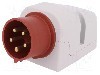 Conector alimentare AC, IEC 60309, IP44, 16A, 400V AC, 5 pini, PAWBOL - B.1087