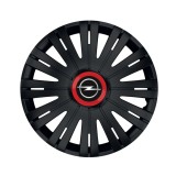 Cumpara ieftin Set 4 capace roti Negre Cu Inel Rosu Active R16 pentru gama auto Opel, Autohelix MSA