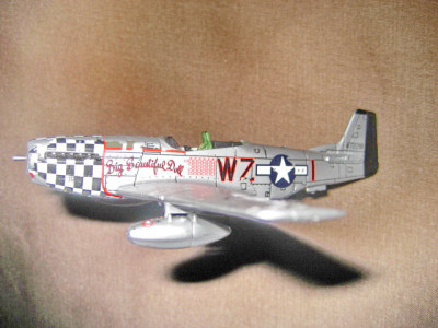 8174-Macheta avion vintage Big beautifull doll-metal gros argintiu. foto