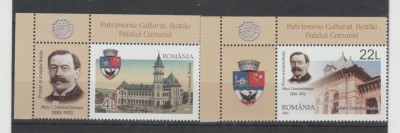 ROMANIA 2024 PATRIMONIU CULTURAL - BUZAU - PALATUL COMUNAL serieLP.2455 MNH** foto