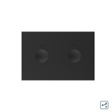 Cumpara ieftin Intrerupator touch dublu cap scara/cap cruce Livolo negru, standard italian