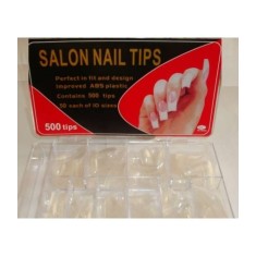 Tipsuri Unghii False transparente 500 bucati - salon nails