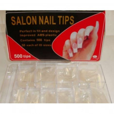 Tipsuri Unghii False transparente 500 bucati - salon nails