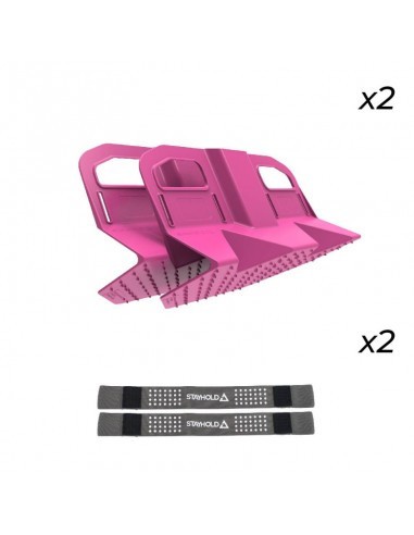 Set Organizator portbagaj pentru fixare bagaje 2buc si 2 curele Stayhold Roz