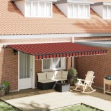 vidaXL Pergolă Manuală Manual portocaliu și maro 450 &times; 350 cm țesătură 3331085