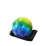 Cumpara ieftin Minge saltareata hiperelastica Space Moon Ball, verde multicolor, antistres, 66 mm, jucarie pentru coordonare, reflexe si distractie activa