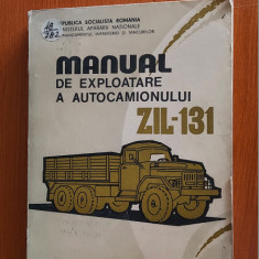 MANUAL DE EXPLOATARE A AUTOCAMIONULUI ZIL-130 ,CARTE RARA , STARE FOARTE BUNA