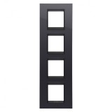 Rama Ornament 4P verticala LUX Gewiss Chorus monocrom negru GW16229YN