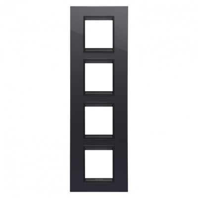 Rama Ornament 4P verticala LUX Gewiss Chorus monocrom negru GW16229YN foto