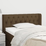 Gossi tablie de pat cu aripioare maro inchis 93x16x78/88 cm textil