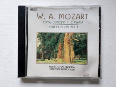 CD: Mozart - Oboe Concert in C Major, Horn Concert no.1, Dirijor Alberto Lizzio foto