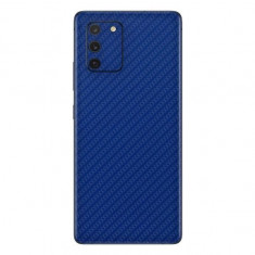 Set Folii Skin Acoperire 360 Compatibile cu Samsung Galaxy S10 Lite (Set 2) - ApcGsm Wraps Carbon Blue