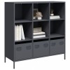 Dulap inalt Gossi antracit 101.5x39x103.5 cm otel, 6 compartimente, 3 sertare, depozitare