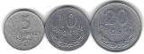 POLONIA Lot / 3buc - 5 + 10 + 20 GROSZY 1967 [2]