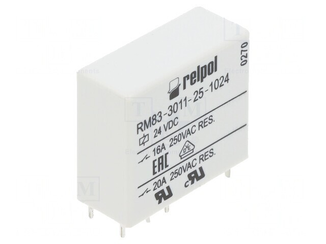 Releu electromagnetic SPDT 24VDC 16A PCB