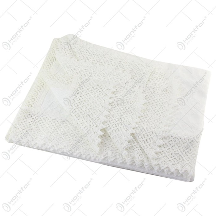 Fata de masa rustica din bumbac 270&times;160 CM, Alb