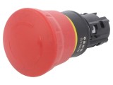 Comutator Siguranță EAO 22mm, Cap Ciupercă Roșu, 2 Poziții
