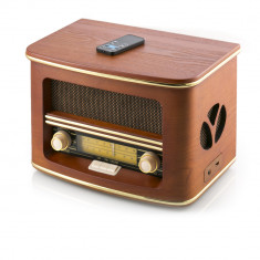 Radio Retro Vintage, Carcasa Lemn, CD, USB, AUX, Putere 19W, CR 1109 foto