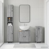 Cumpara ieftin Set de cabinet pentru baie cu 3 piese EDE Sonoma gri