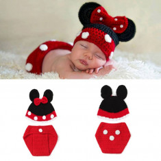 Costum crosetat bebelusi Minnie Mouse-botez sedinte foto nou foto