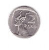 Moneda Africa de Sud 2 rand 1991, stare foarte buna, curata, Cupru-Nichel