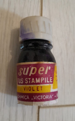 1979 Super tus stampile violet sticluta plina VICTORIA Bucuresti comunism foto