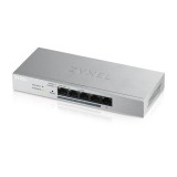SWITCH PoE ZYXEL, port Gigabit x 5, SFP nu, managed, carcasa metalica, &quot;GS1200-5HPV2-EU0101F&quot; (timbru verde 2 lei)