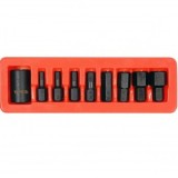 Set 9 biti de impact hexagonali, Yato YT-10662, cu adaptor 1/2&quot;, Cr-Mo